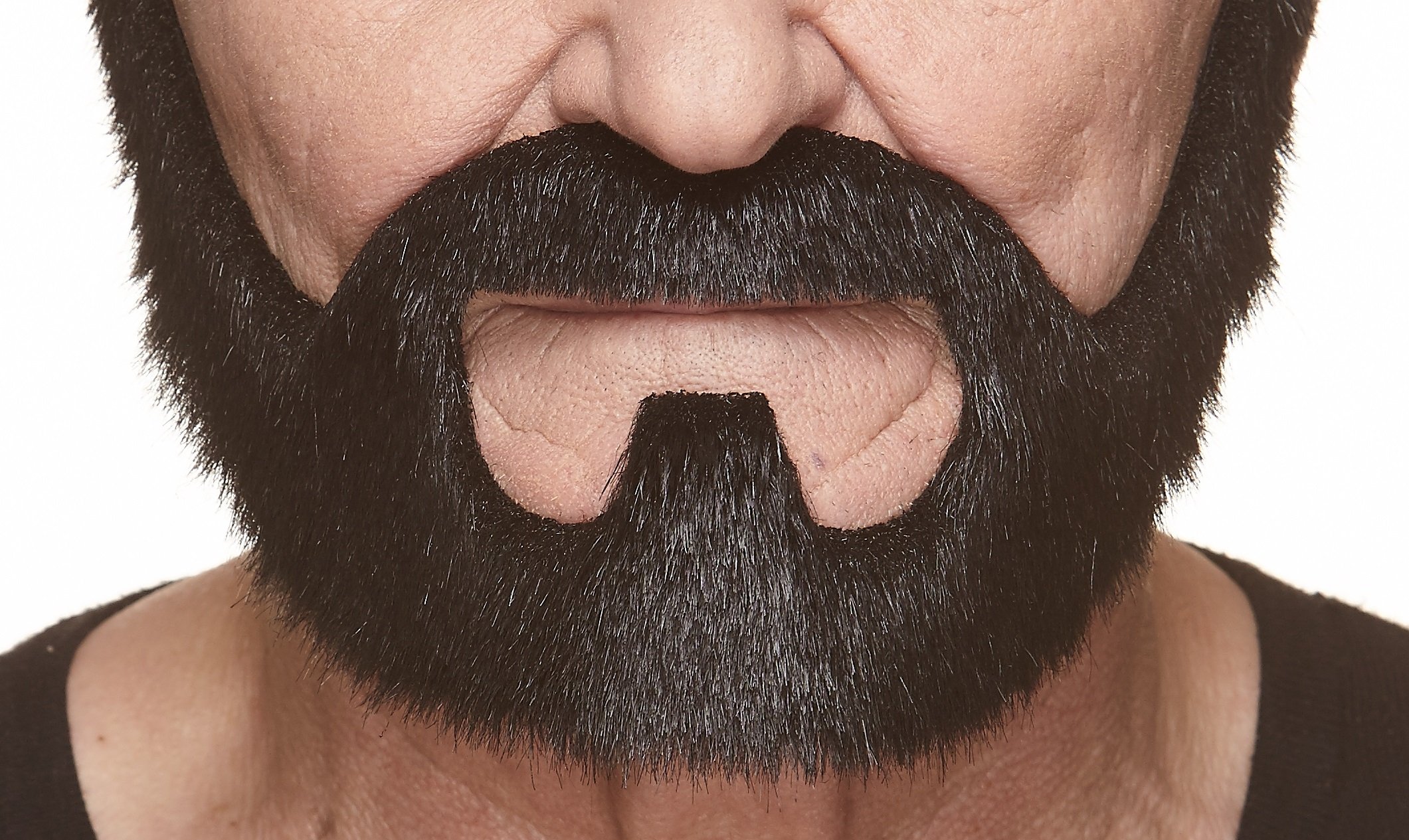 Mustaches Self Adhesive, Novelty, On Bail Fake Beard, False Facial Hair, Black Lustrous Color