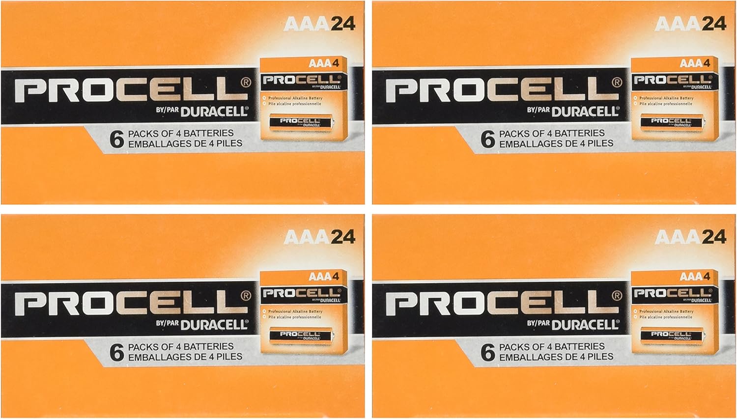 Duracell Procell 96 Battery Value Pack (Size-AAA) (4 Packs of 24): Electronics