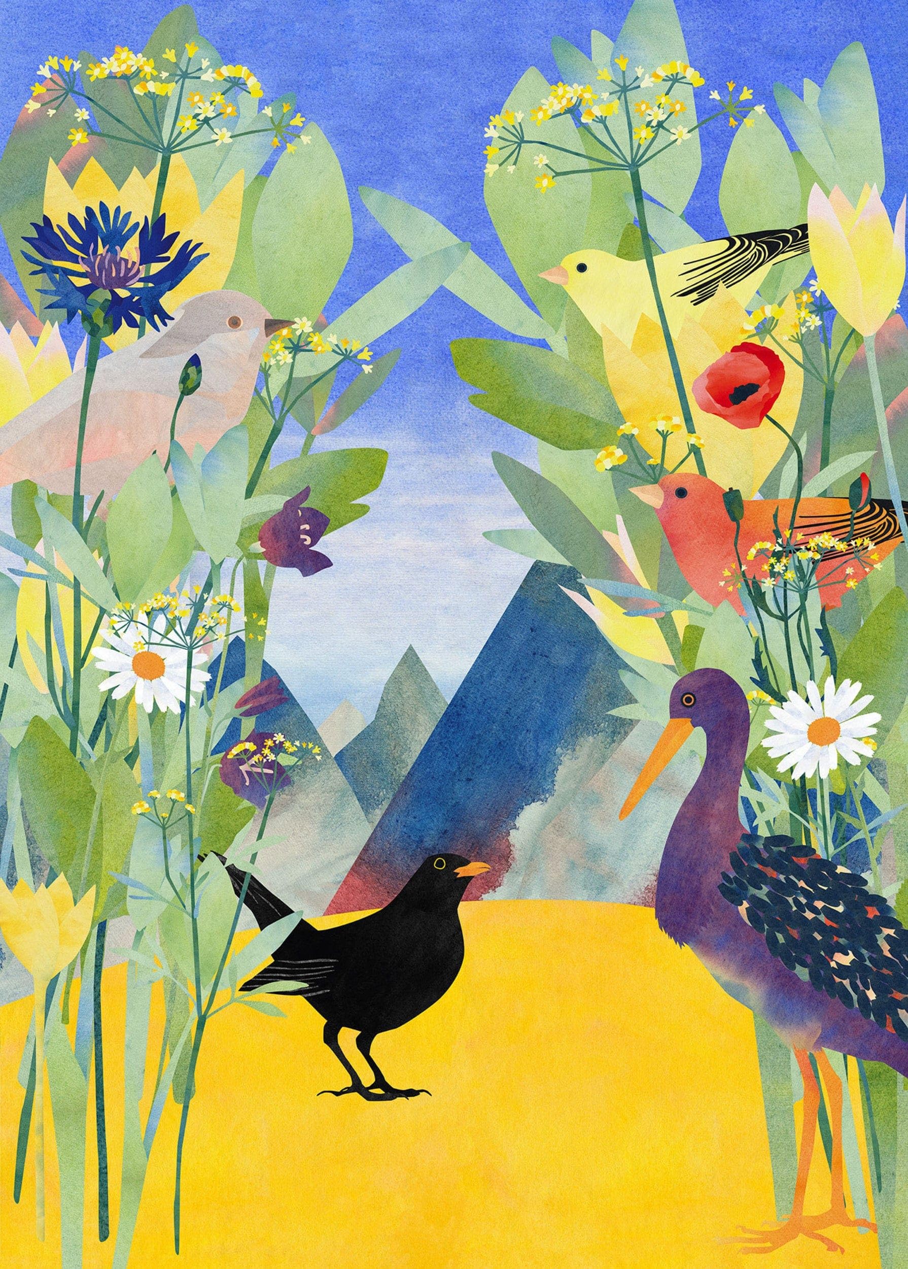 Komar IAX4-0001 Non-Woven Photo Wallpaper with Bird Design Dimensions 200 x 280 cm