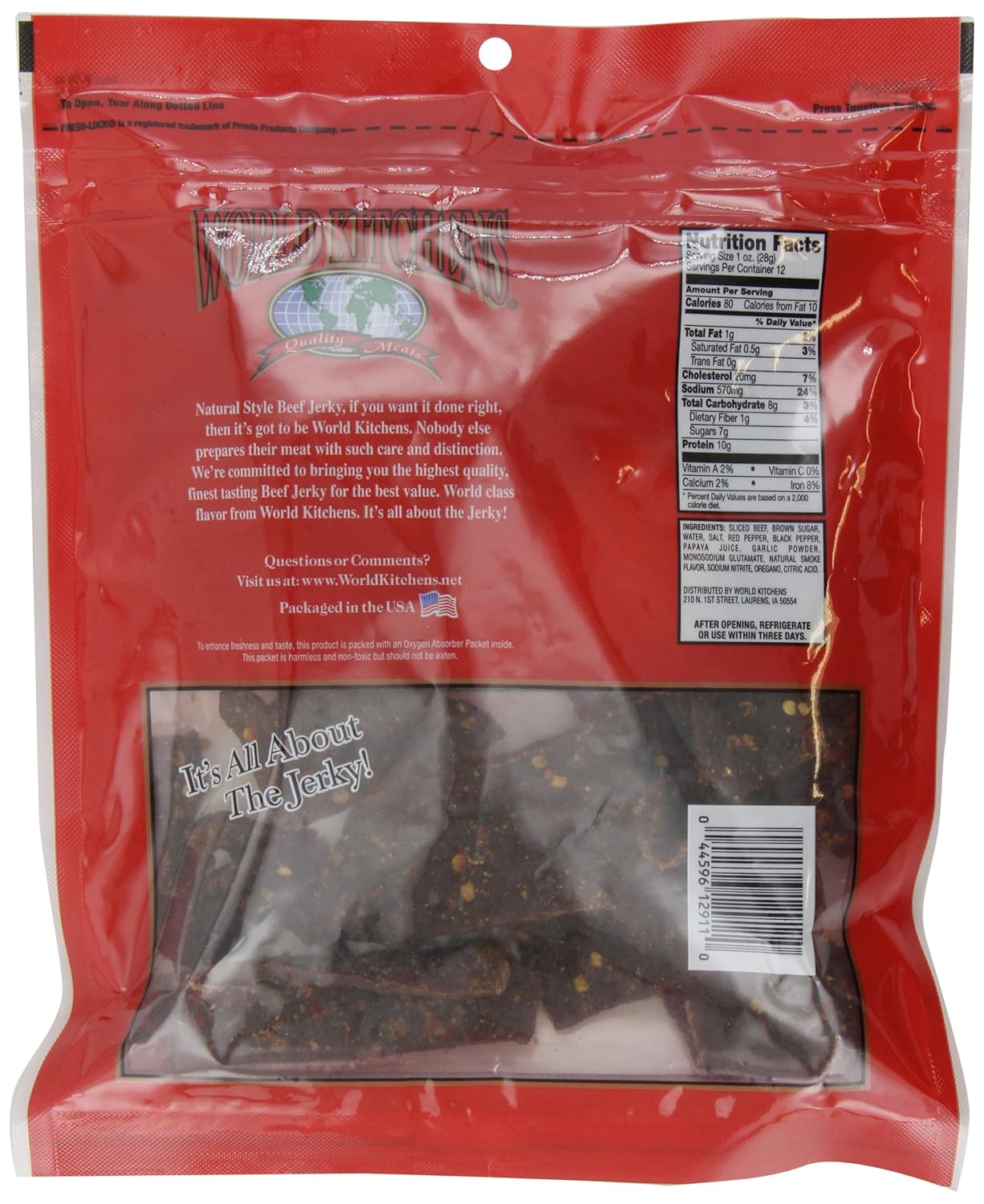 Amazon Com World Kitchens Beef Jerky 10 Ounce