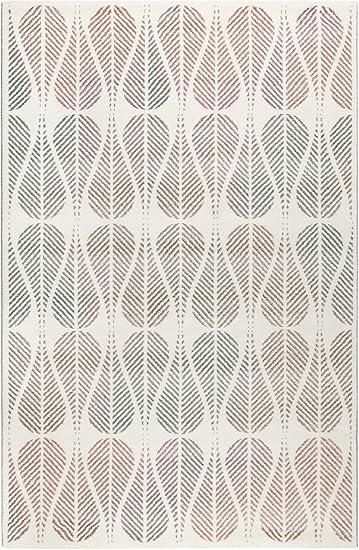 Amazon De Teppich Rosa Turkis Creme Beige Kurzflor Fur Wohnzimmer Schlafzimmer Flur Esprit Home Zeno