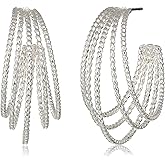 Napier Women's Silver-Tone Multilayered Hoop Earrings