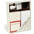 Knock Knock Original Personal Library Kit & Gift for Book Lovers - Card Catalog Checkout Cards, Bookplates, Date Stamp & Inkpad