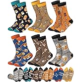Haysandy 6 Pairs Bourbon Whisky Novelty Socks for Men Women Fun Word Socks Winter Wine Gifts for Whisky Lover Family