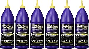 Royal Purple 01301 Max-Gear Synthetic Gear Lube Oil 75W140 Pack of 6 Quarts