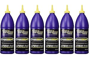Royal Purple 01301 Max-Gear Synthetic Gear Lube Oil 75W140 Pack of 6 Quarts
