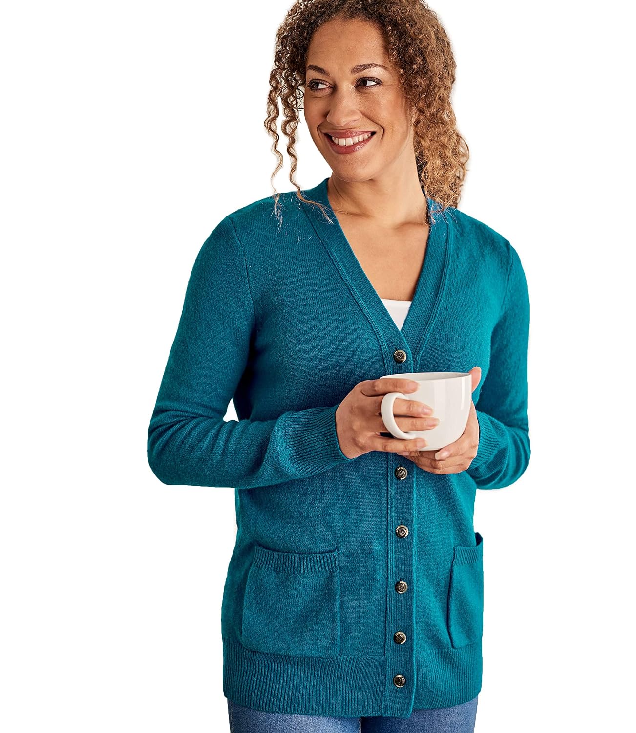 Wool Overs Womens Lambswool V Neck 