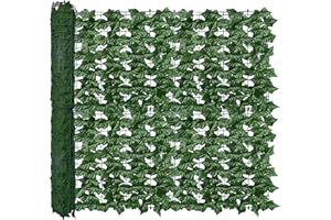 ODTORY Artificial Ivy Privacy Fence Wall Screen,40X120 in UV-Anti Faux Greenery Backdrop Ivy Vine Leaf Hedges Fence Panels for Patio, Balcony, Garden, Backyard Indoor Outdoor Green Wall Decor