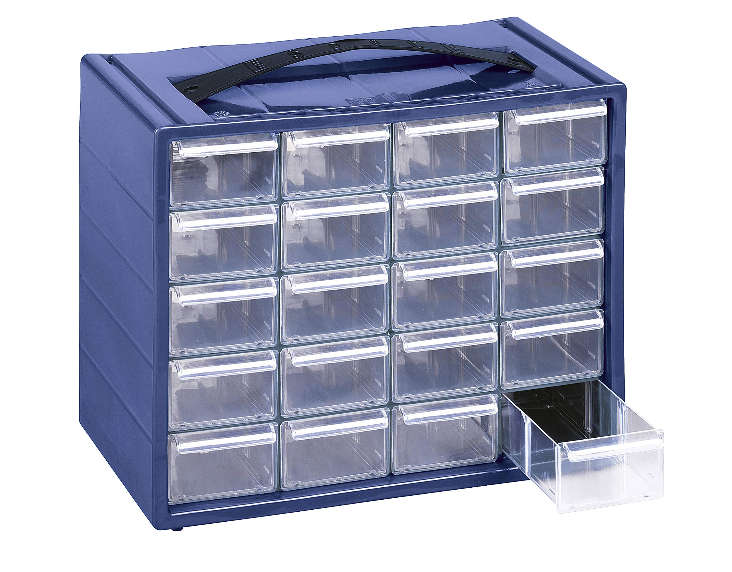 MOBIL PLASTIC S.P.A. Single block 'Espace' chest of drawers in shockproof resin and shatterproof drawers with removable dividers. Dimensions: Wxdxh