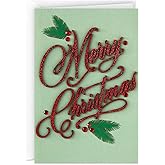 Hallmark Signature Christmas Card (Merry Christmas Lettering)