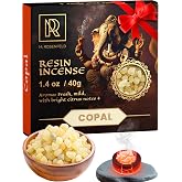Copal Premium Resin Incense - 100% Natural Aromatic Tree Gum Sap, Stimulates Creativity &amp; Cleanses Spirit - 40g