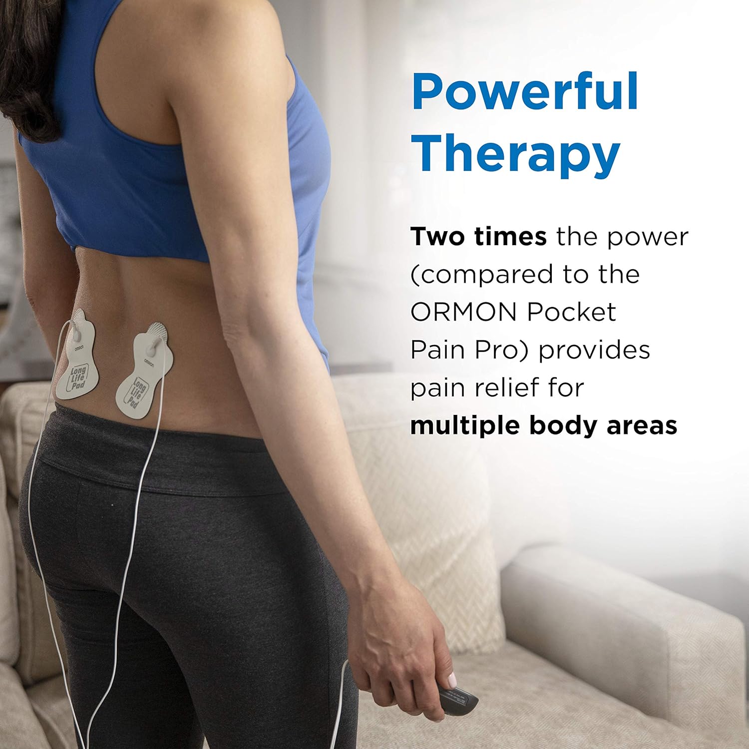 OMRON Max Power Relief TENS Unit Muscle Stimulator, Simulated Massage Therapy for Lower Back, Arm, Shoulder, Leg, Foot, and Arthritis Pain, Drug-Free Pain Relief (PM500): Health & Personal Care