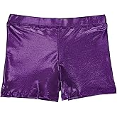 HDE Gymnastics Shorts for Girls Dance Short Glitter Sparkle Tumbling Bottoms