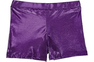 HDE Gymnastics Shorts for Girls Dance Short Glitter Sparkle Tumbling Bottoms