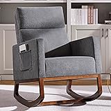 Yaheetech Rocking Chair, Upholstered Glider Chair