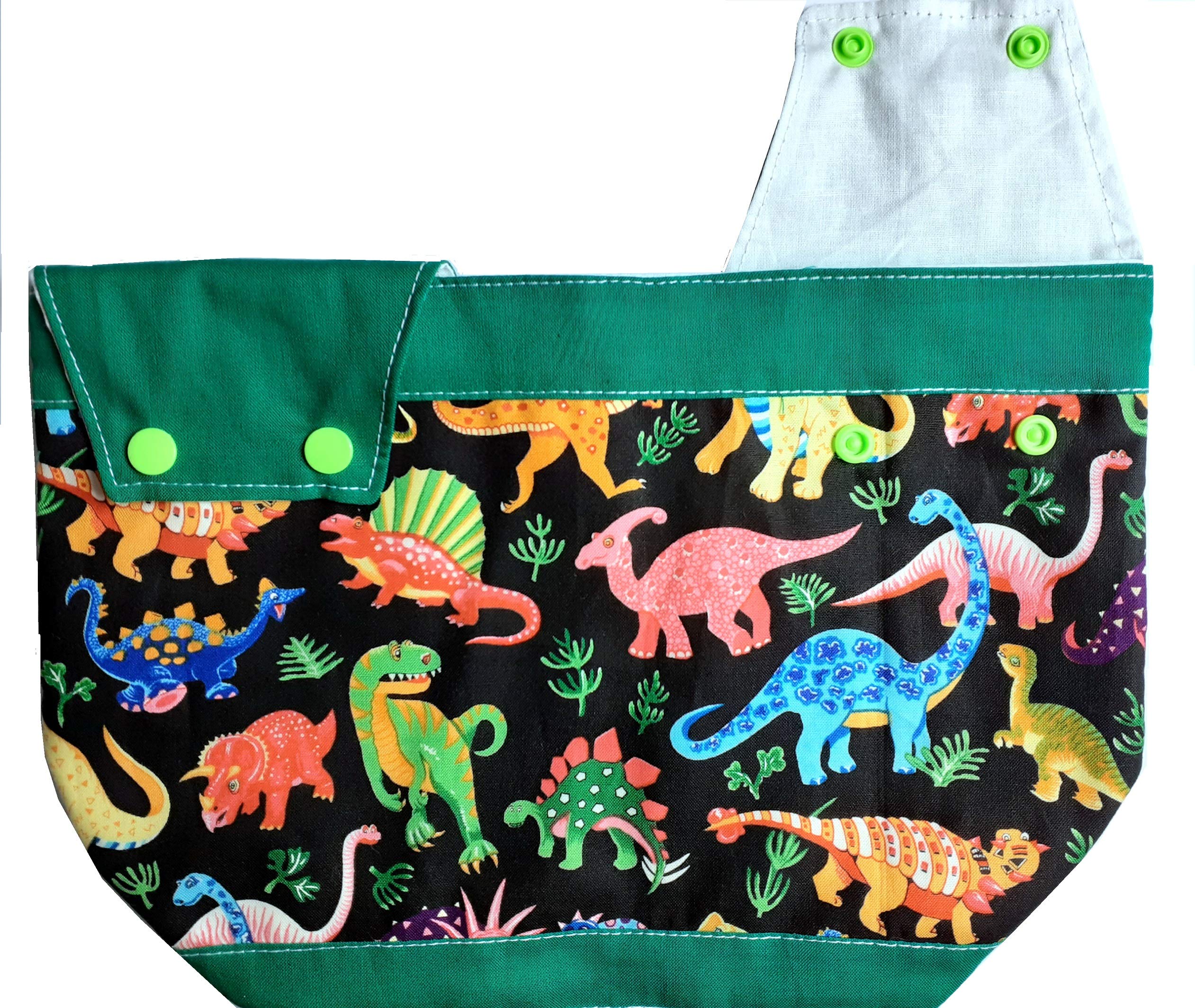 Catheter Belly Bag Holder. Drainage Bag Cover. Dinosaurs Pattern. Nutex 100% Cotton