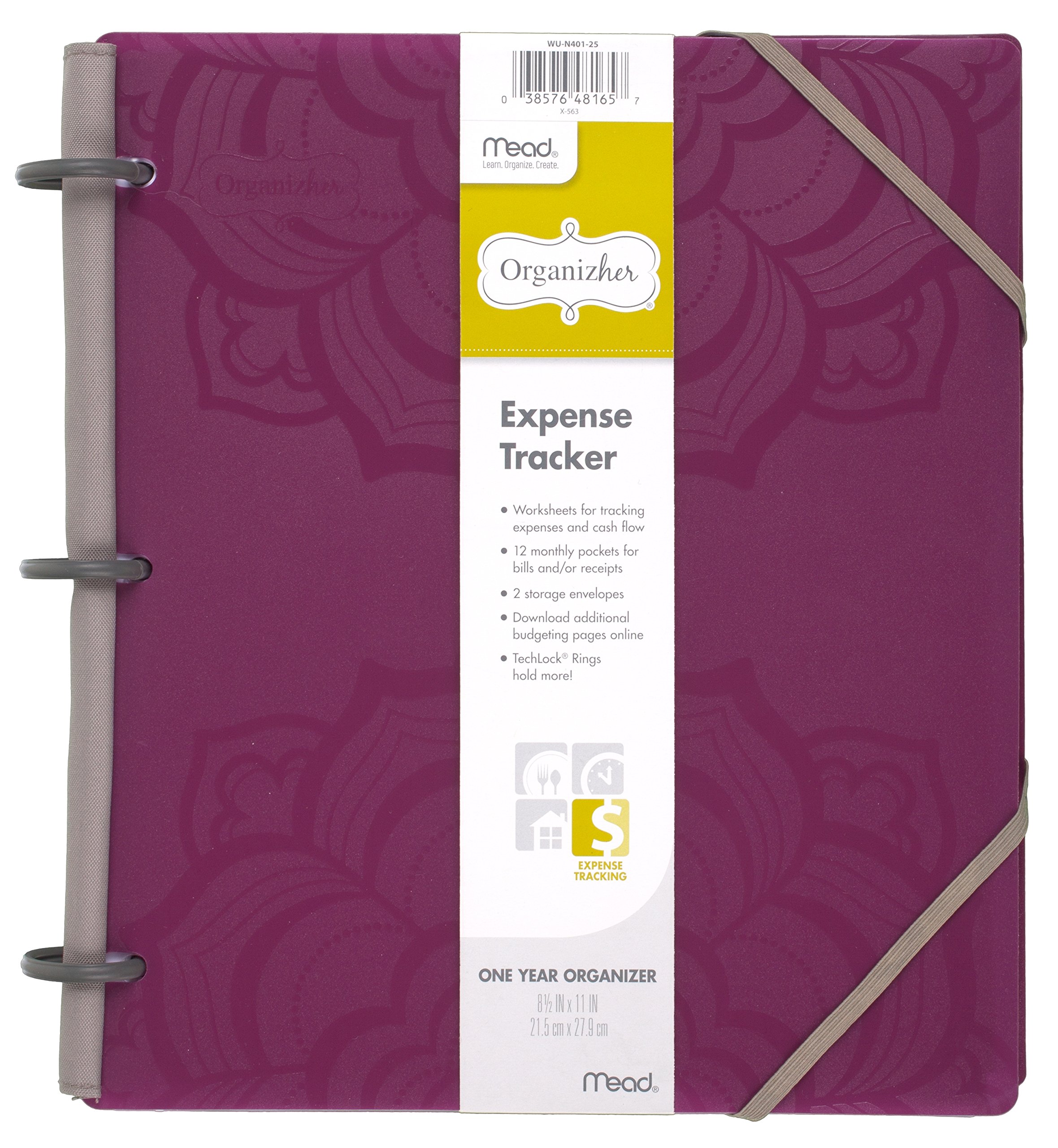 Mead Organizher Expense Tracker, Budget Planner, Bill Organizer, 81/2