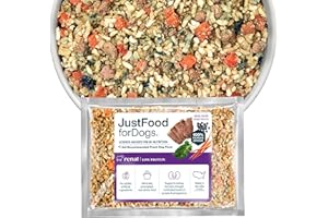 JustFoodForDogs Renal Support Low Protein Dog Food for Kidney Health, Fresh Frozen Human Grade Dog Food, Rx, 18 oz (Pack of 21)