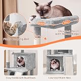 Yaheetech Cat Tree 92cm Multilevel Tower with Condos and Scratching Posts view 3