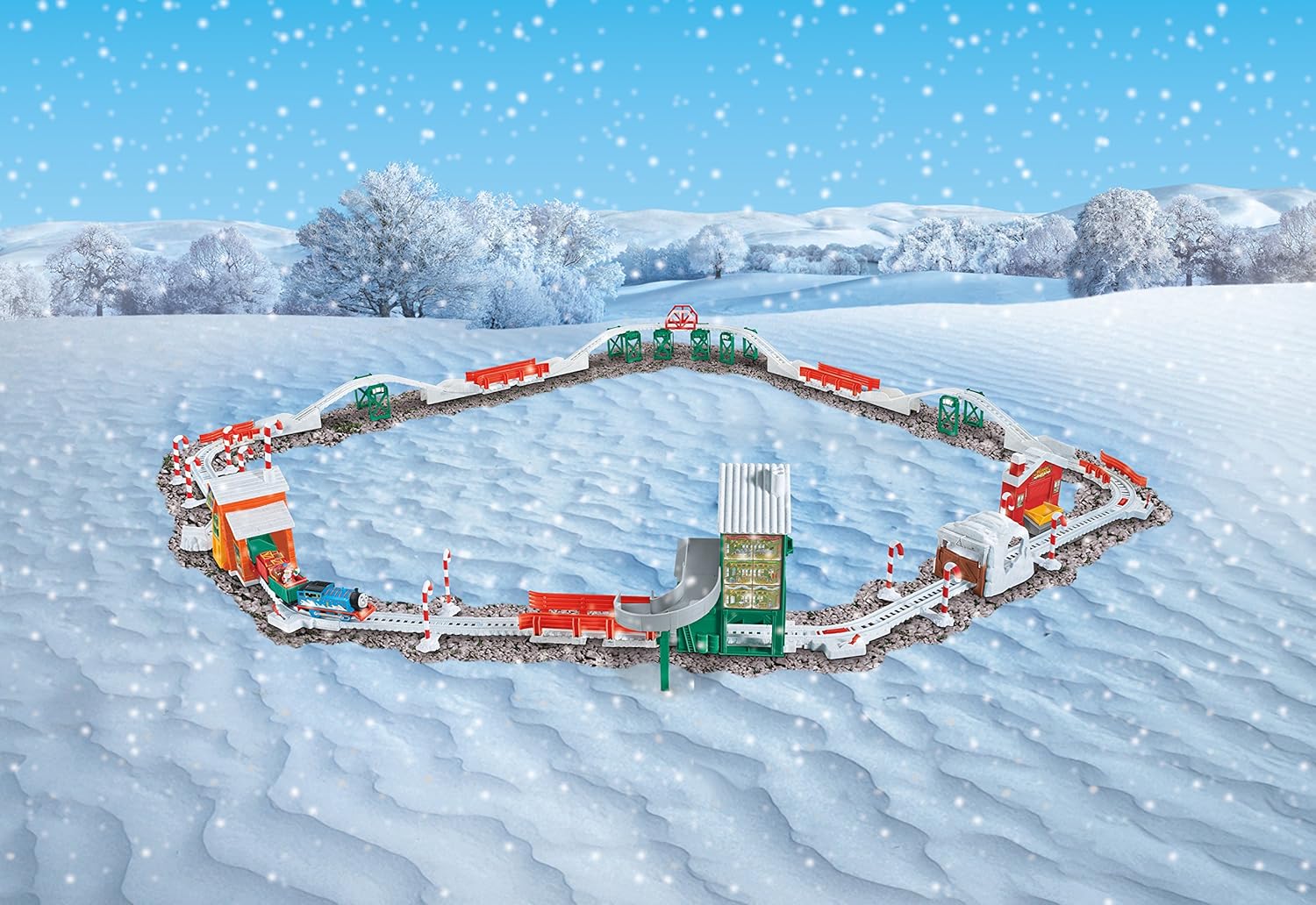 thomas and friends trackmaster holiday cargo delivery set