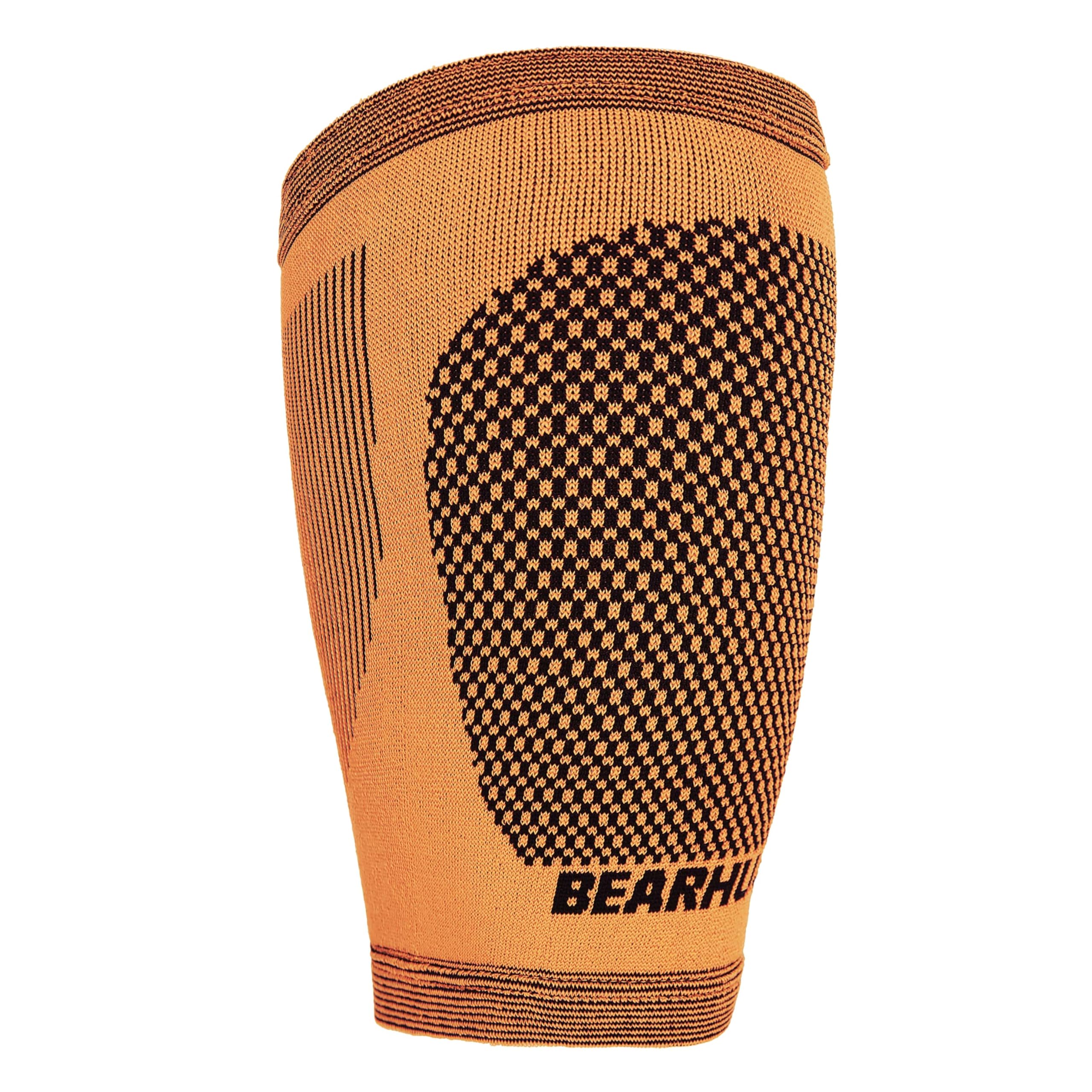 Bearhug Thigh Compression Sleeve - Hamstring Support for Men & Women, Sciatica Pain Relief Products for Muscle Injury, Strains & Soreness, Bamboo Leg Support with Anti-Slip Silicone, M