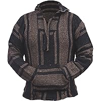 BAJA HOODIE BRUSHED COTTON GHERI JUMPER HIPPIE FESTIVAL JERGA TOP | UK - View #9