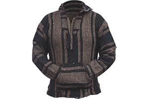 BAJA DIRECT Del Mex Mexican Baja Hoodie Hippie Surf Poncho Sweater Sweatshirt Pullover Jerga
