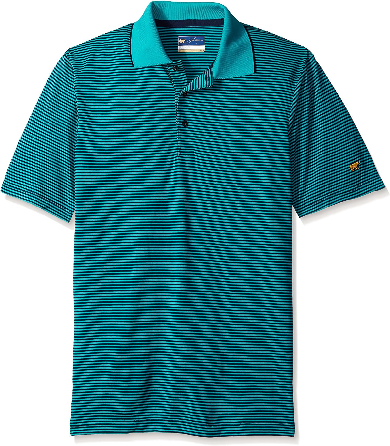 Jack Nicklaus Men's Striped Polo, Baltic, XL