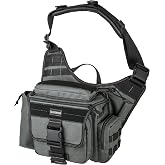 Maxpedition Jumbo Novo Plus Versipack, 10.6L Sling Bag (0510W, Wolf Gray) | Durable 1000D Water Resistant Nylon, YKK Zippers, For Everyday Carry, Tactical, Survival, Bushcraft