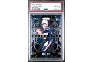 HOFSM.COM HALL OF FAME SPORTS MEMORABILIA Graded 2024 Panini Prizm Drake Maye #2 Prizmatic Rookie RC Football Card PSA 10 Gem Mint