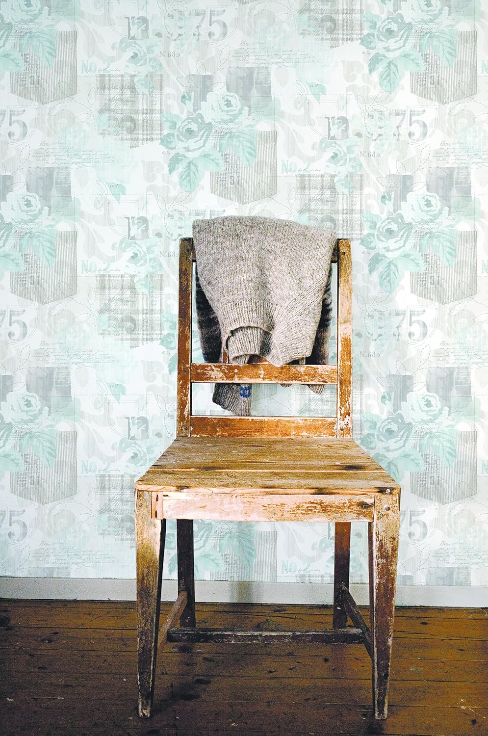 Galerie G56263 Nordic Elements Vintage Postcard Wallpaper, Light Blue, 10m x 53cm - Image 5