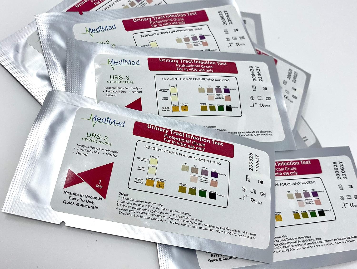 10 Pack - Urinary Tract Infection Urine Test Strips Tests 4 Key UTI Indicators, Leukocytes, Nitrites, Protein & Blood - Image 3