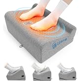 2026 Upgrade Under Desk Foot Rest at Work with Graphene Fast Heat Cloth | Ergonomic Heated Foot Stand,Adjustable 2 Heights, 3 Heat &amp; 3 Vibration,Heel Support for Back Leg Pain Relief,Gift Men Women