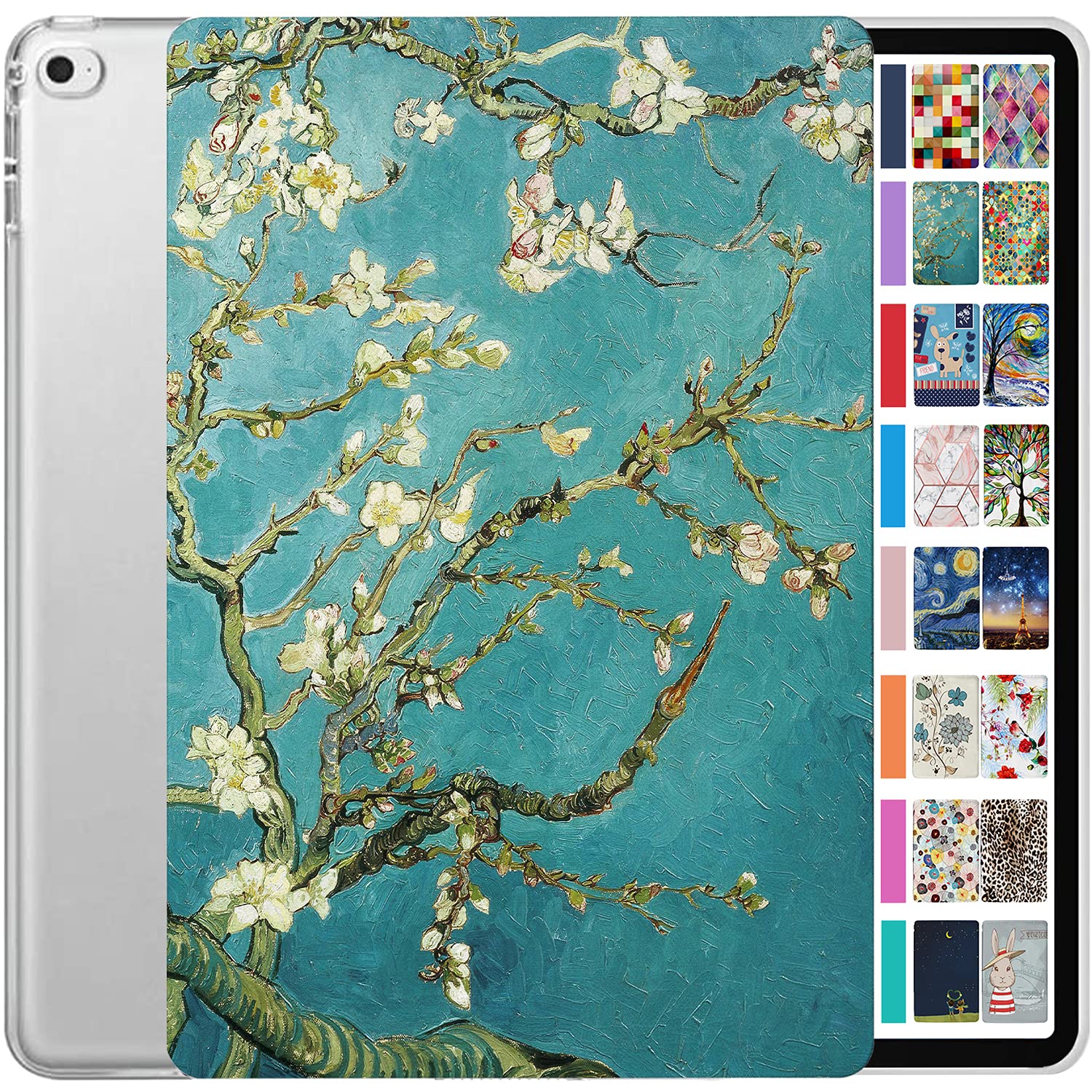 DuraSafe Cases Compatible with iPad 2015 PRO 12.9 Inch 1 Gen [ 1st Generation ] A1652 A1584 ML0H2B/A ML0G2B/A ML0N2B/A Printed Slim Hard Shell Protective Stand Cover - Blossom