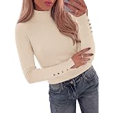 PRETTYGARDEN Women Turtleneck Sweaters Fall Long Sleeve Tops | Soft Stretchy Knit, Ribbed Button-Cuff Pullover, Regular Fit Dressy Casual, Work Office Daily Date Outfits, Winter Clothing