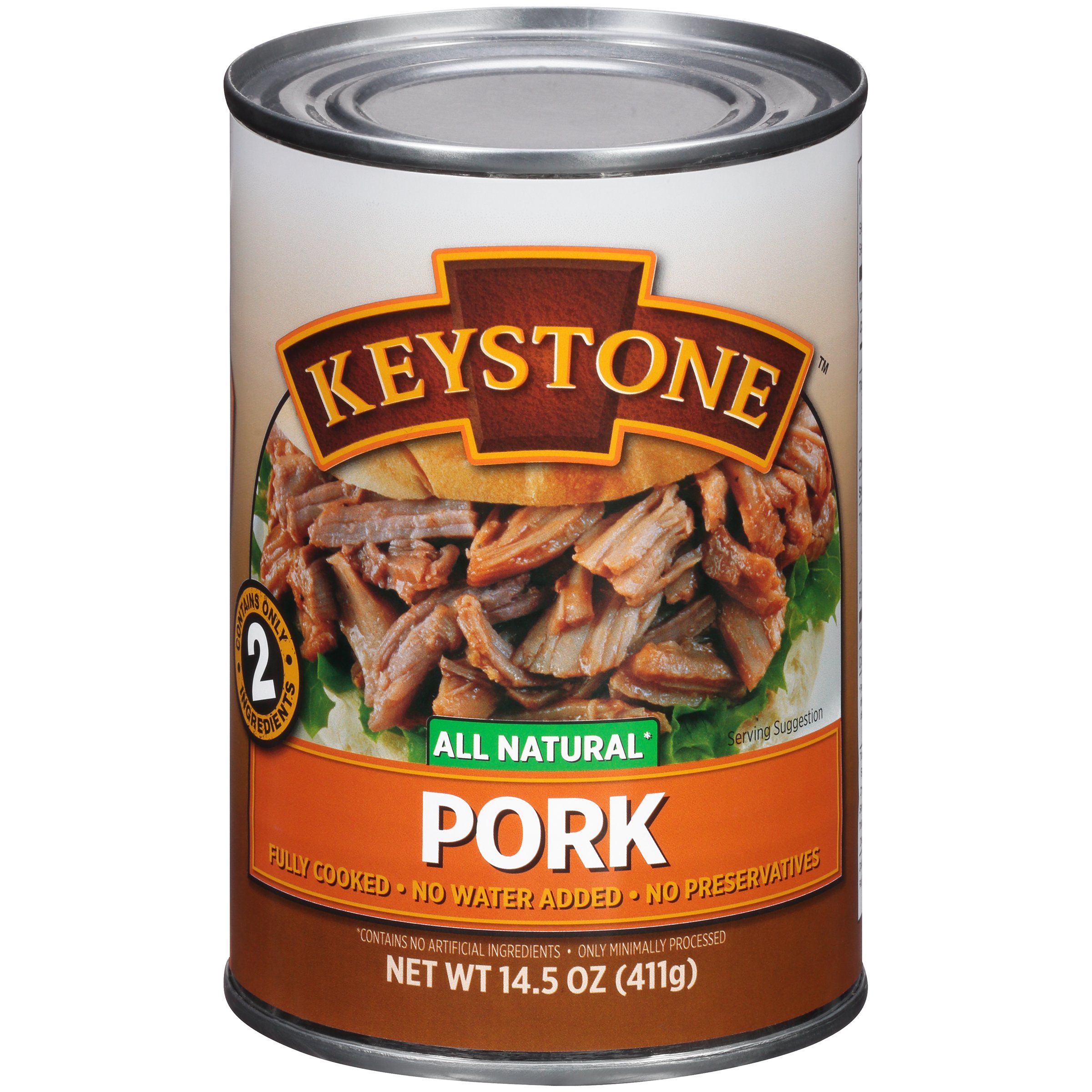 Keystone Meats All Natural Canned Beef, Ground, 14 Ounce
