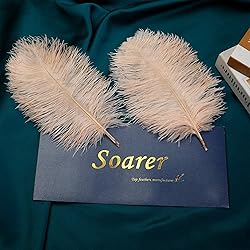 Soarer Champagne Ostrich Feathers for Vase - 15 pcs