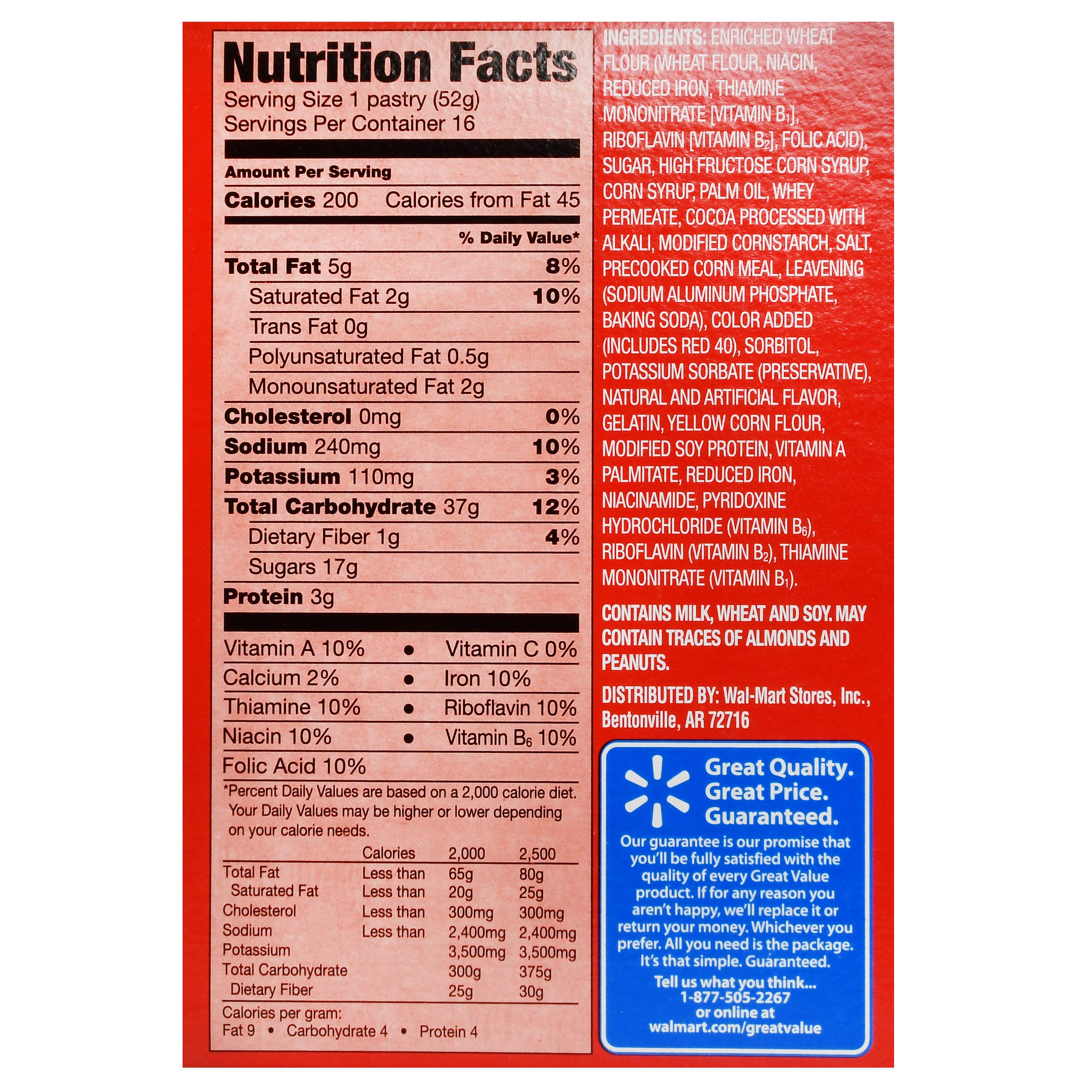 (12 Pack) Great Value Frosted Toaster Pastries, Chocolate Fudge, 29.3