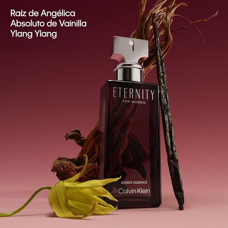 Eternity Amber Essence para Mujer | Fragancia femenina con esencia de raíz de angélica y maderas ahumadas | Intensidad alta | 100 ml