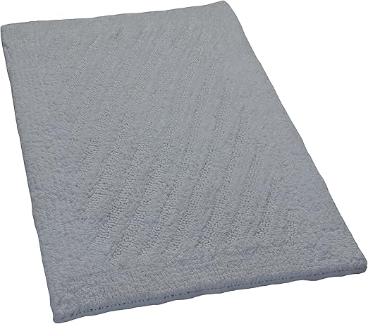 Amazon Com Castle Hill London Linear Reversible Bath Rug 21 By 34 Inch White Home Kitchen