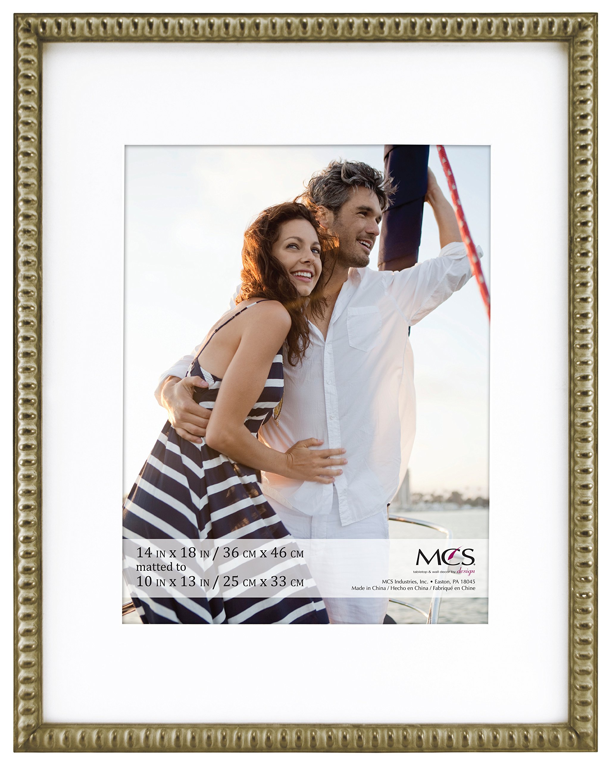 MCS 14x18 Inch Beaded Frame with 10x13 Inch Mat