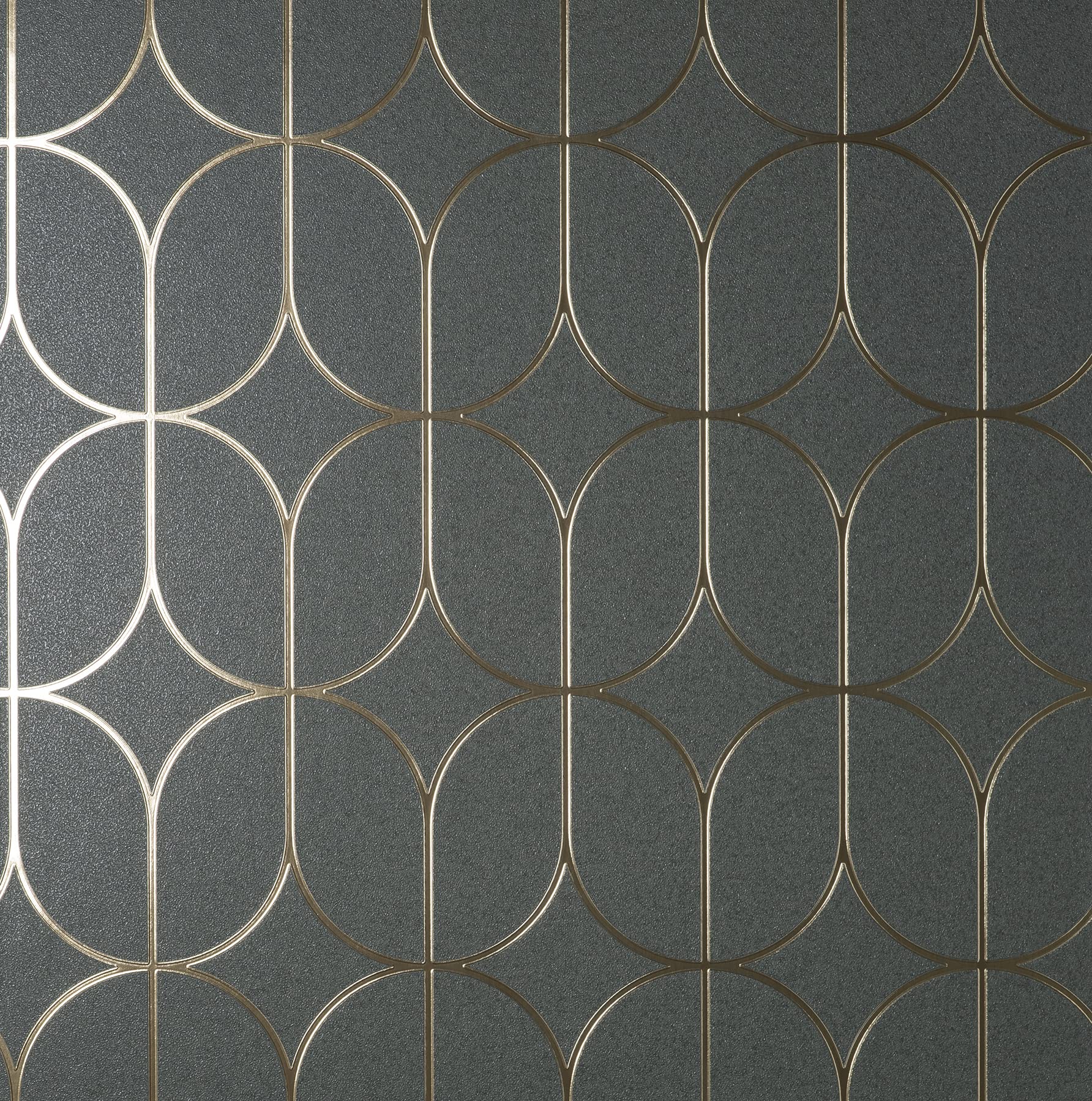 Fine Decor Platinum Rosco Trellis Charcoal
