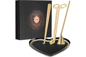 RONXS 4 in 1 Candle Accessory Set Love Gift Box: Candle Wick Trimmer, Wick Snuffer, Wick Dipper, Heart Shape Tray Plate–Perfect Candle Care Kit Gift for Candles Lovers on Christmas, Valentine's Day