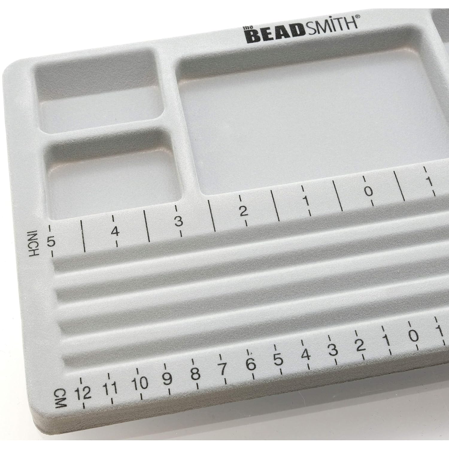 Mini Travel Bead Design Beading Board Gray Flock with Lid 7.75 x 11.25