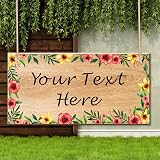EDSG Personalised Wooden Garden Sign Plaque 186x92mm Outdoor Welcome view 4
