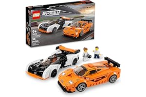 LEGO Speed Champions McLaren Solus GT & McLaren F1 LM 76918, Featuring 2 Iconic Race Car Toys, Hypercar Model Building Kit, Collectible 2023 Set, Great Kid-Friendly Gift for Boys and Girls Ages 9+