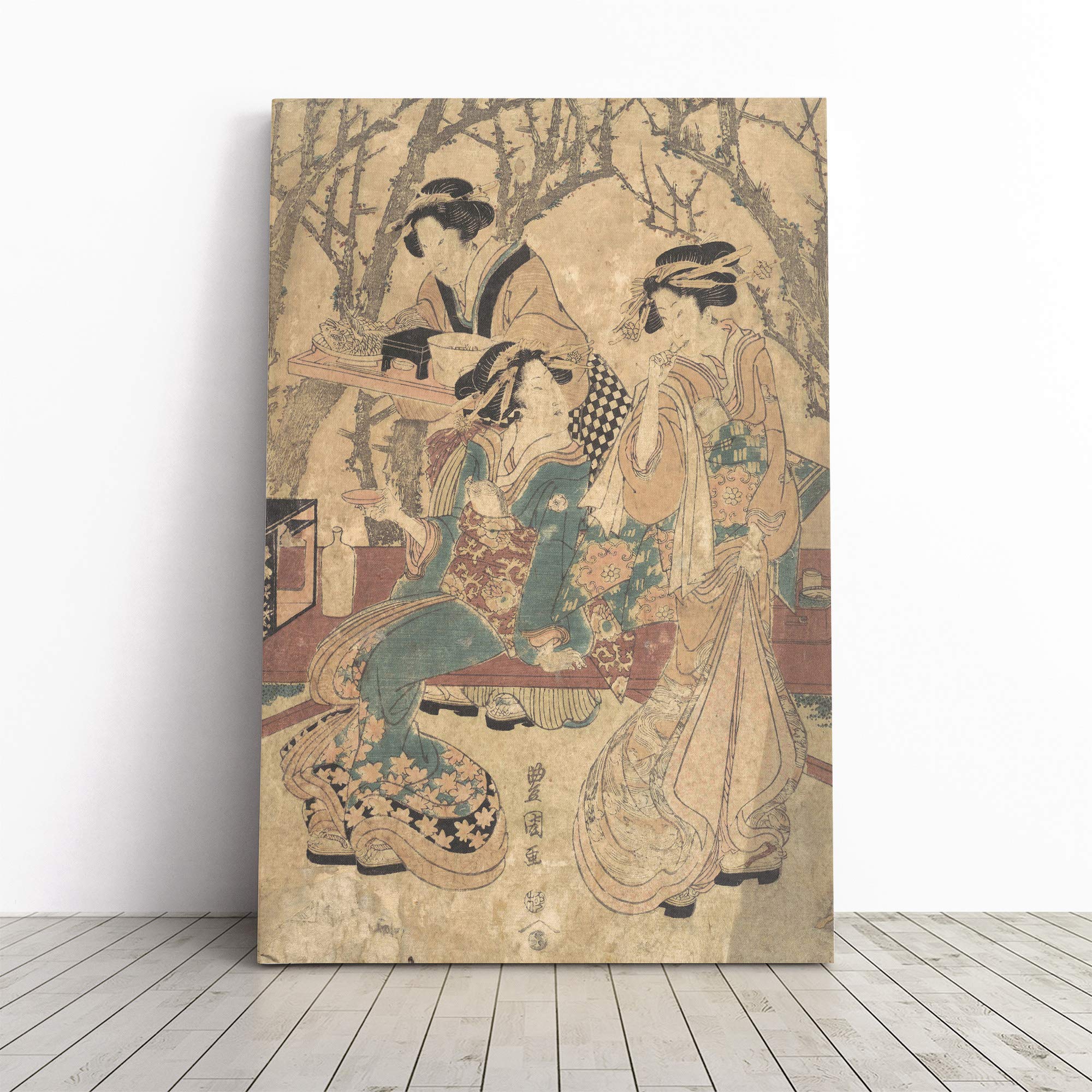 Utagawa Japanese Oriental (5) Canvas Print | Gallery Wrapped 30mm Frame Wall Art | 20x14 inches | Ready to Hang | Asian Picture | Living Room Bedroom Lounge Office