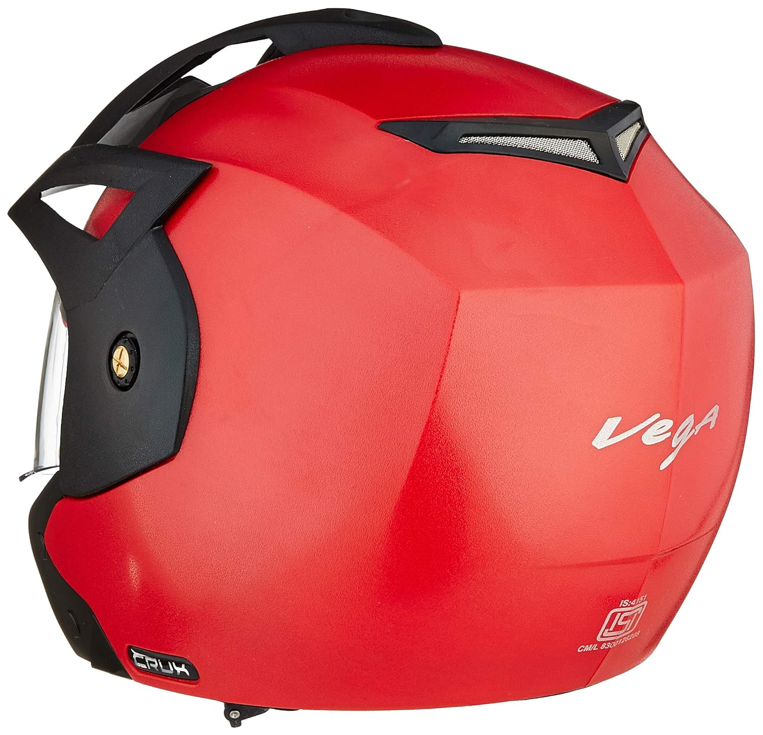 Red Color Vega Crux Open Face Helmet in India