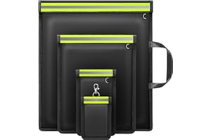 Oraich Faraday Bags for Phones, 4 Pack Faraday Bags with Reflective Strip, RFID Faraday Pouch with Handle for Car Keys,Laptops and Tablets, Anti-Theft Faraday Key Fob Protector