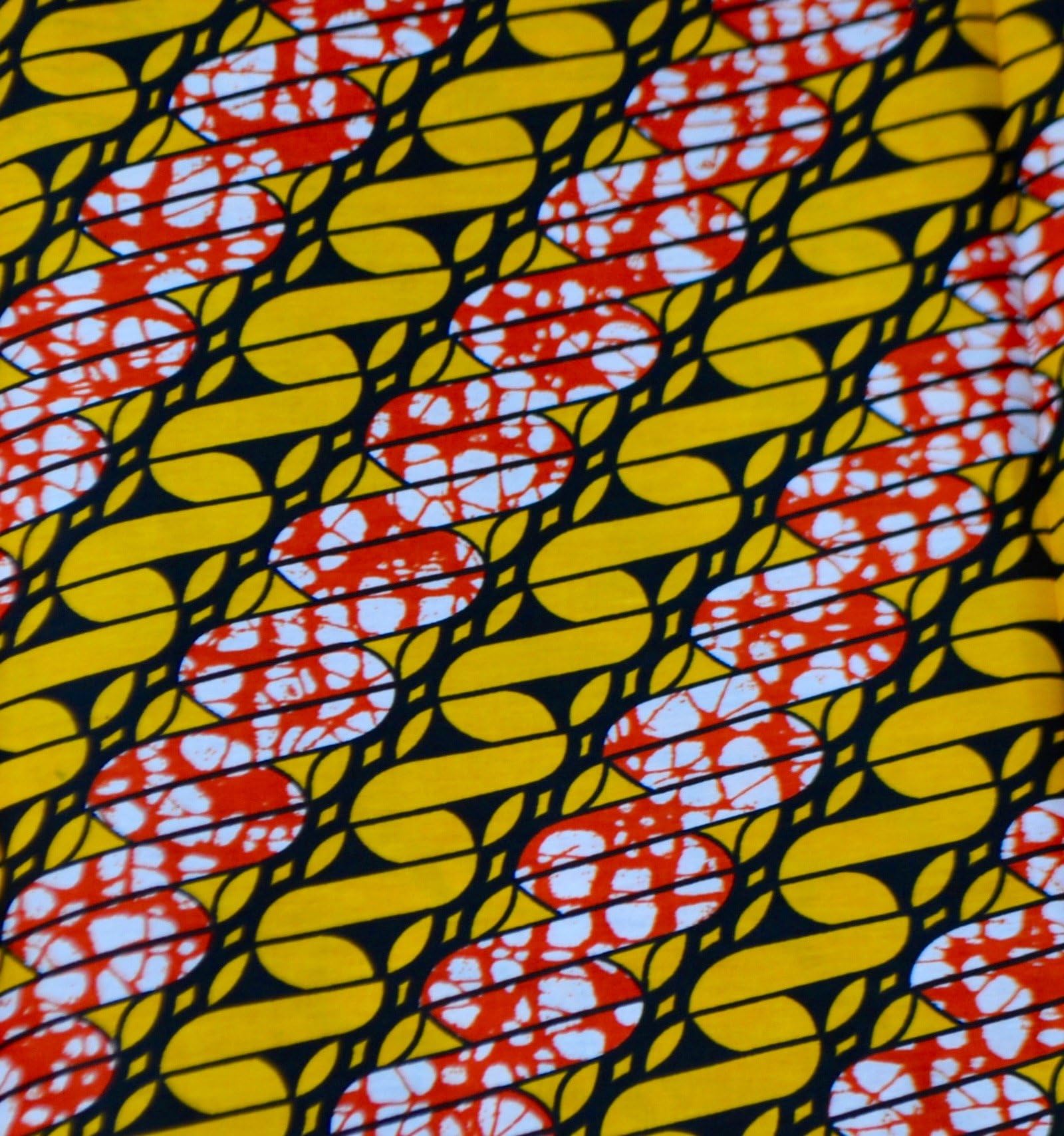 Ankara Fabric- African Print Clothing Designs - Material For Fashion, Dresses, Top, Skirt, Jewelry, Head Wraps, Dashiki Shirt - 6 Yards